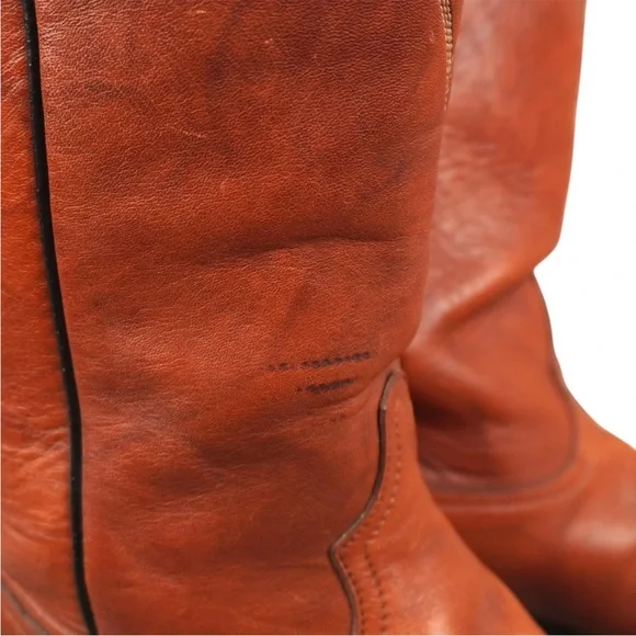 Vintage Tony Lama Leather Cowboy Boots Mens Sz 8.5 EE Brown Style 5084 USA Made - Picture 15 of 15